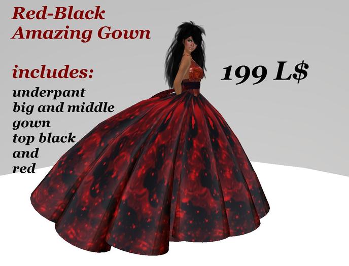 Red-Black Amazing Gown