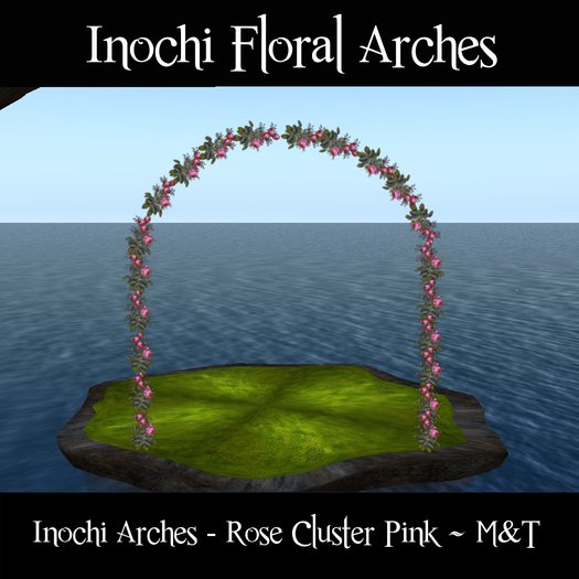 Inochi Floral Arch -  Pink Rose Clusters