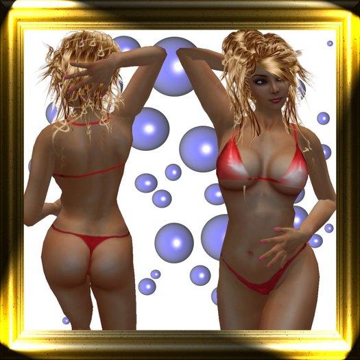 K&L Shiny Red Bikini