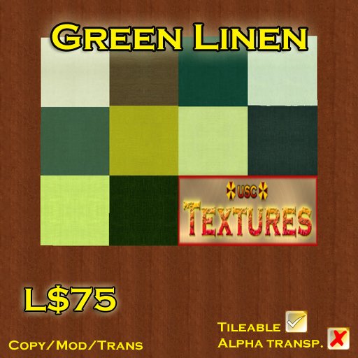 USC Textures - Green Linen 