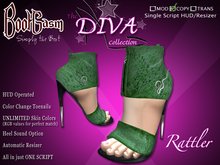 Bootgasm Diva Rattler Green High Heels w/ Toes