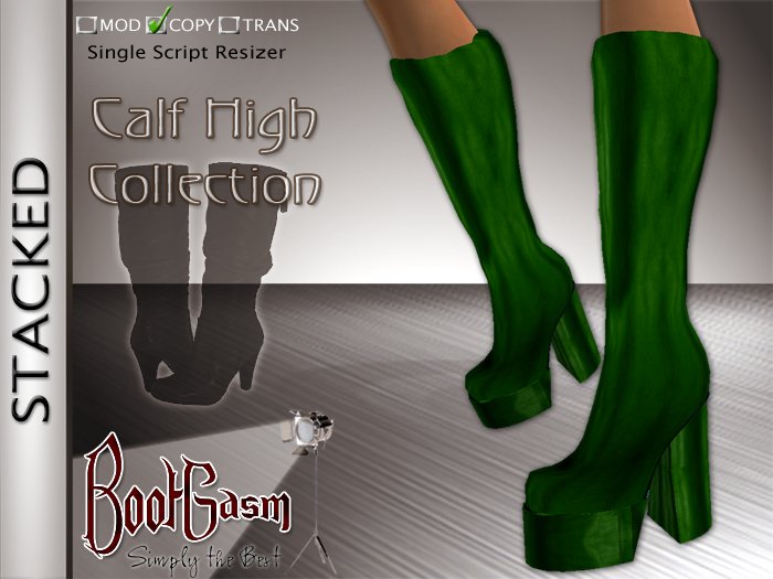 Bootgasm Stacked Boots Green