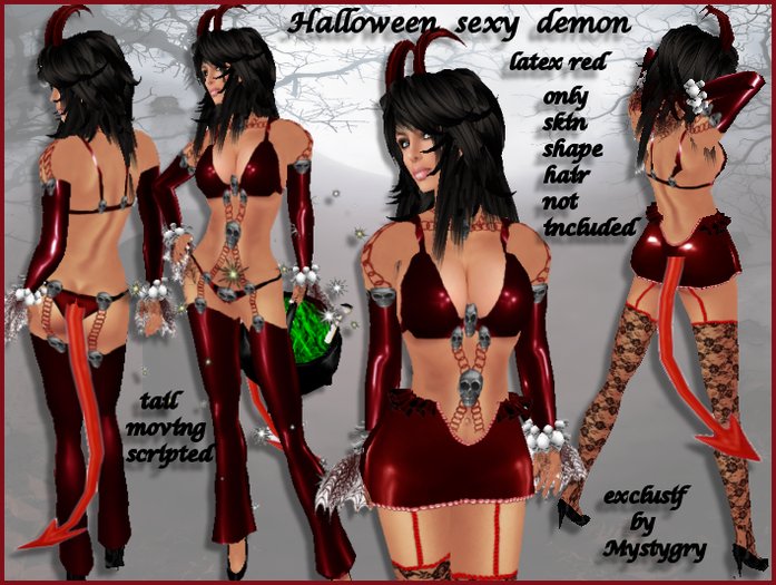 sexy silver lingerie Little Devil Lingerie - Sexy Demon Lingerie main image 0
