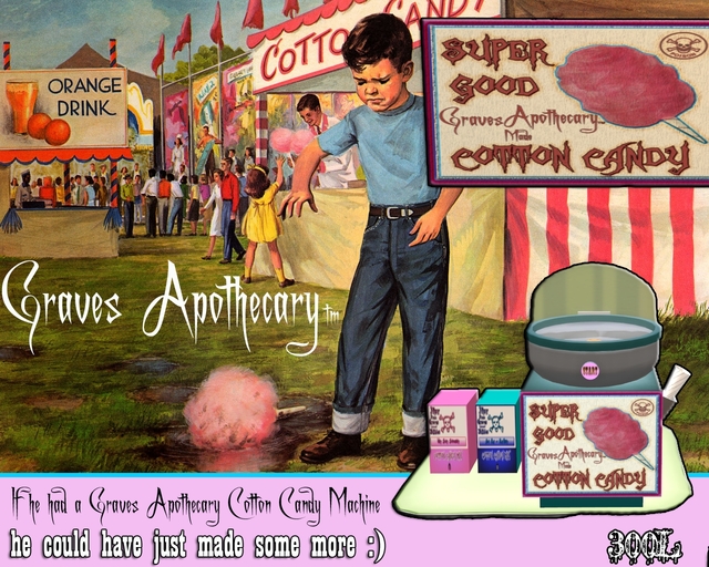 Graves Apothecary (tm) Cotton Candy Machine 