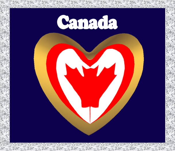 Canada Flag Heart Bracelet