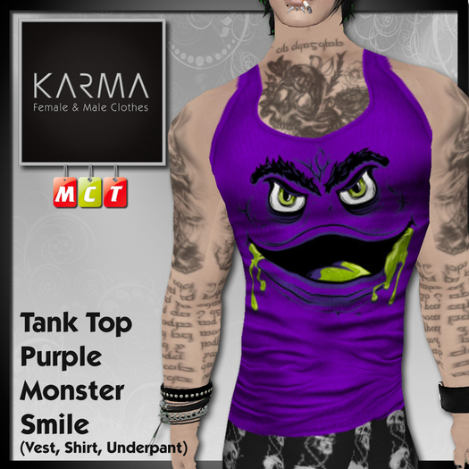 Karma - Tank Top Violet Monster Smile