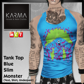 Karma - Tank Top Blue Slim Monster