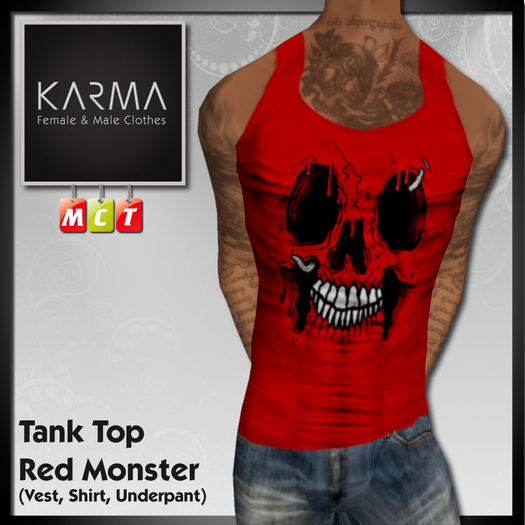 Karma - Tank Top Red Monster