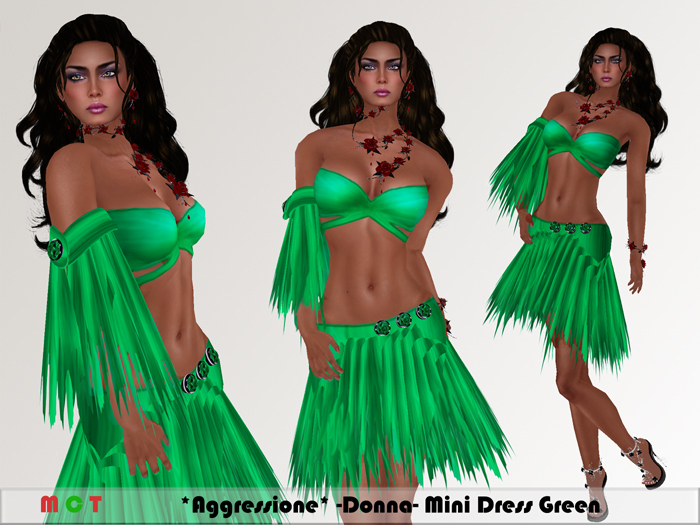 *Aggressione* -Donna- Mini Dress Green