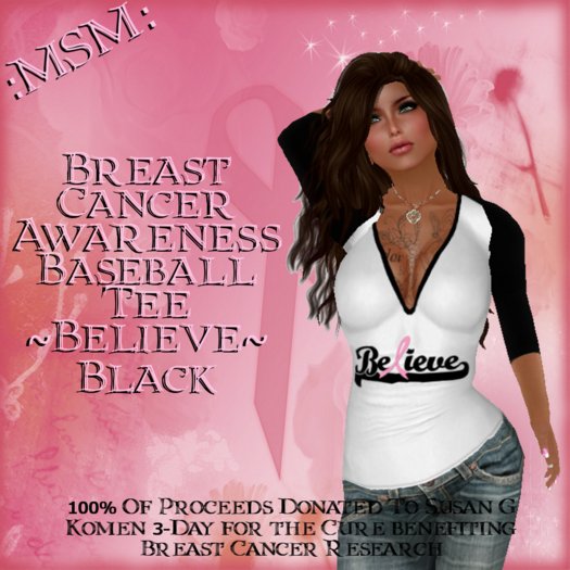 :MSM: BCA Believe Baseball Tee - Black