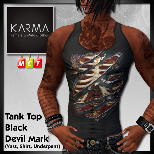 Karma - Tank Top Black "Devil Mark"