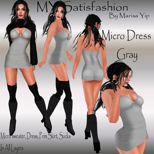 Micro Dress Gray by MY