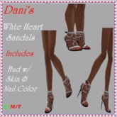 *Dani's* White Heart Sandals
