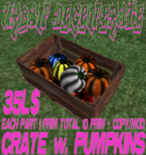 CRATE W PUMPKINS
