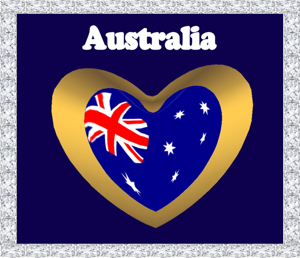 Australia Flag Heart Bracelet