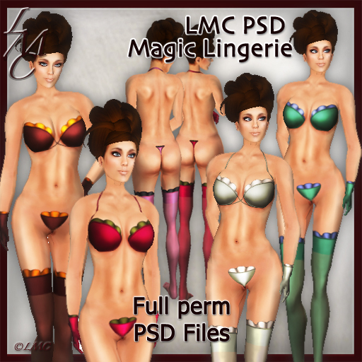 LMC Designer PSD Files  - Magic Lingerie - Mermaid style BOM Bikini