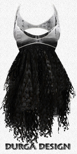 DRESS ANTONIA black silver, DURGA DESIGN