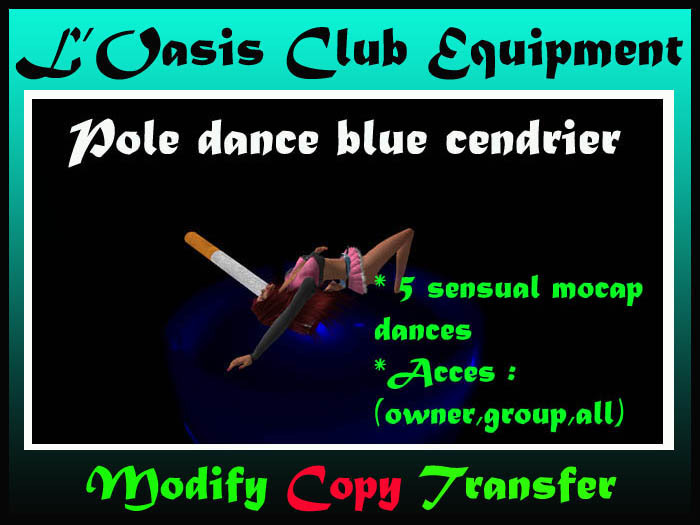 pole dance blue cendrier