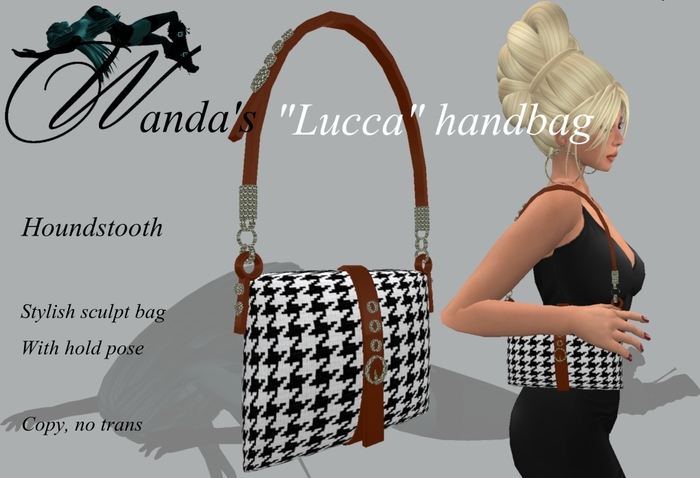 Wanda's 'Lucca' handbag - Houndstooth