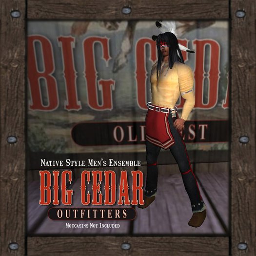 [Timber Creek] Native-Style Men's Outfit-Black & Tan-Boxed