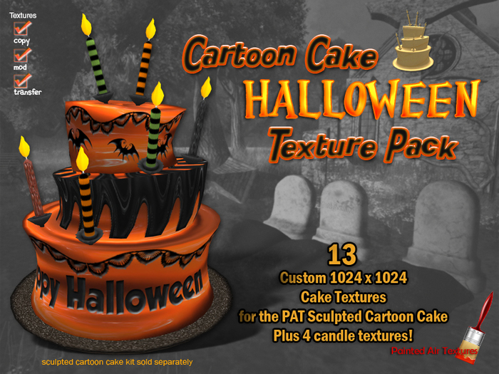 (PAT Halloween Cartoon Cake Texture Pack)