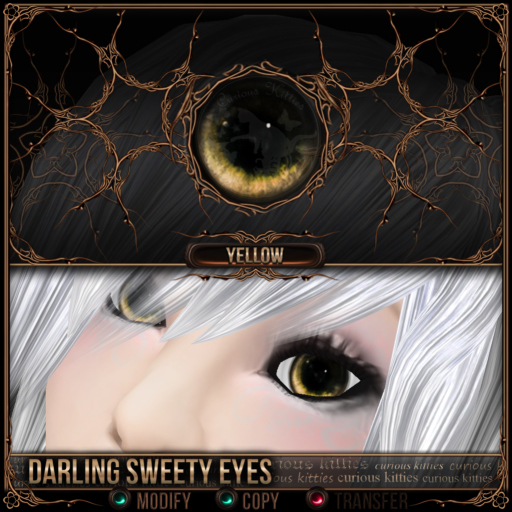 =^.^= Curious Kitties - Darling Sweety Eyes - Yellow