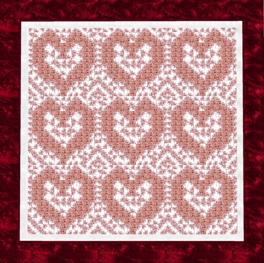 Hearts of Roses Hanging Quilt