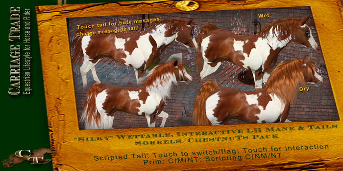 @CT@ "Silky" Wettable Manes & Tails Sorrels Chestnuts