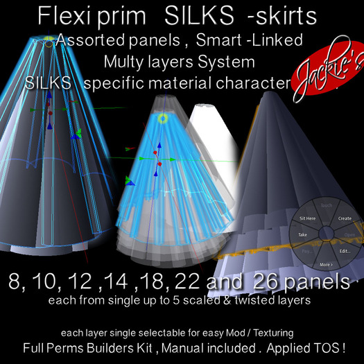 Full Perm SILKS DRESSES, prim skirt Design & Construction kit 