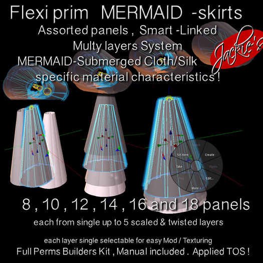 Full Perm MERMAID DRESSES, prim skirt Design & Construction kit 