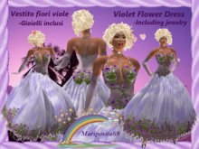 Violet Flower Dress(Vestito fiori viole)