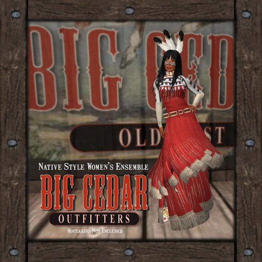 [Timber Creek] Native-Style Women's Dress-Red-Boxed