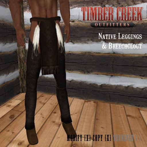 [Timber Creek] Dark Brown Leggings and Breechclout-Boxed