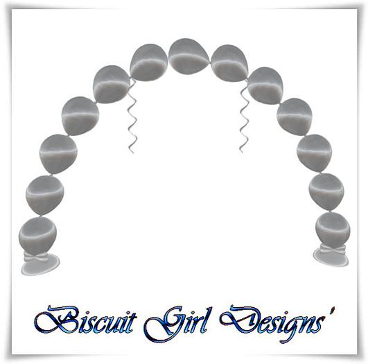 Balloon Arch - Metallic Silver COPYABLE