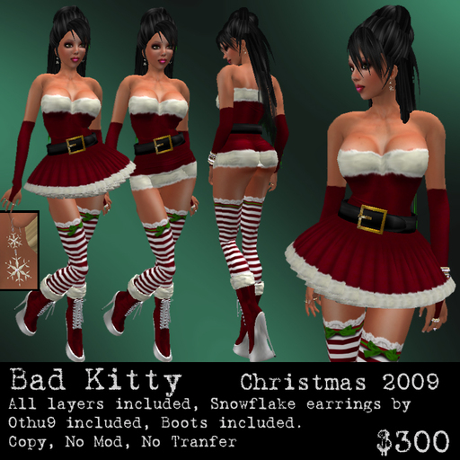 Bad Kitty Christmas Dress 2009 R