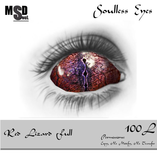 "Red Lizard" Full Eyes by MaSoul Designs