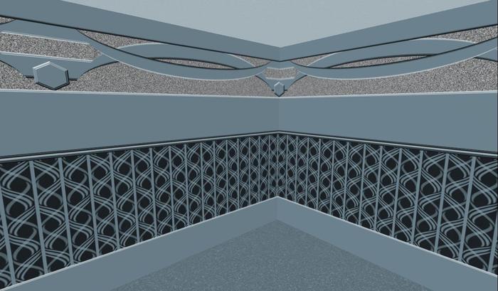 full perm seamless texture CARCASSONNE BLUE + BLEND + CEIL