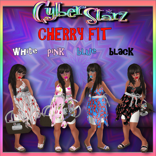 ~>CYBER STARZ<~cherry fit/black only