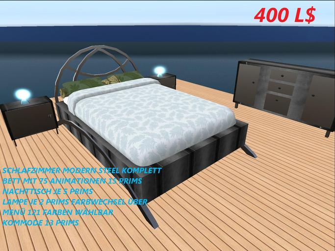 SCHLAFZIMMER MODERN STEEL BLACK