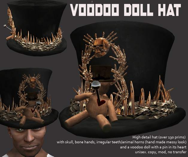 Grim Bros Voodoo Doll Hat - unisex - boxed