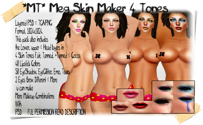 SALES 75 OFF *MT* Meg  Skin Template All Color Special Sale 60 % OFF