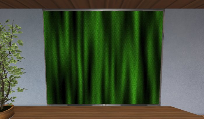 Bright Green & White Curtains