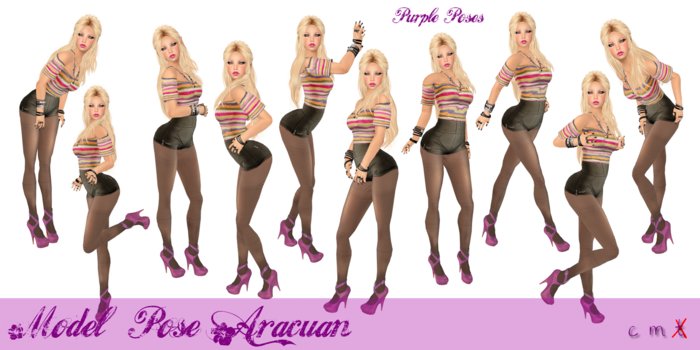 NEW! PURPLE POSE ARACUAN - MODEL POSES