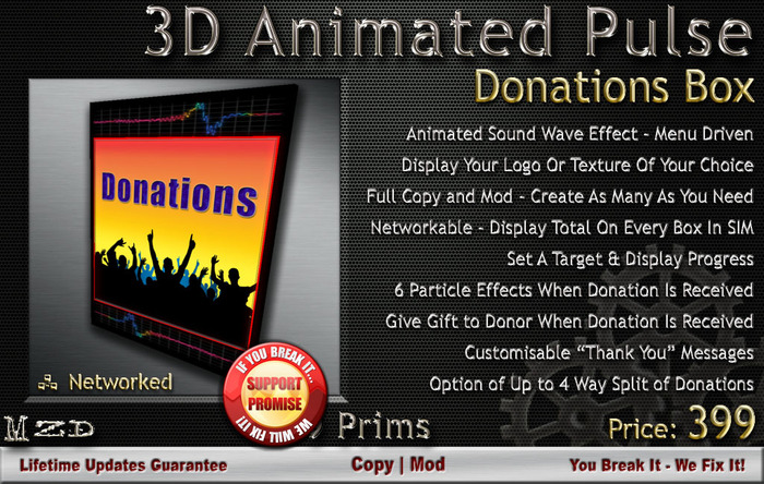 Animated Pulse Donations Box