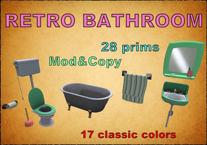 Retro Bathroom Set (boxed)