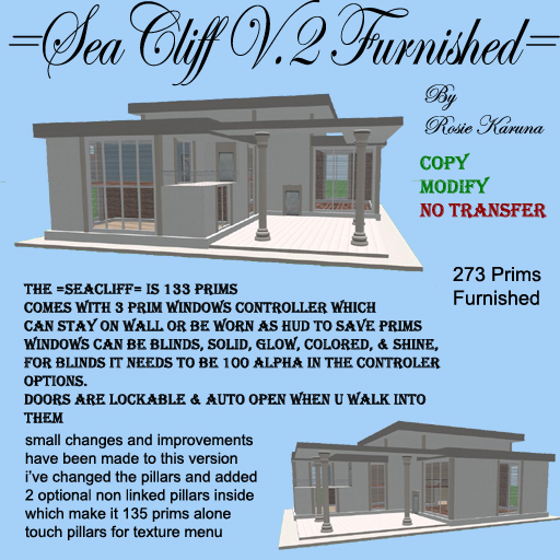 =SeaCliff_V.2 Furnished= w/3 prim windows controller