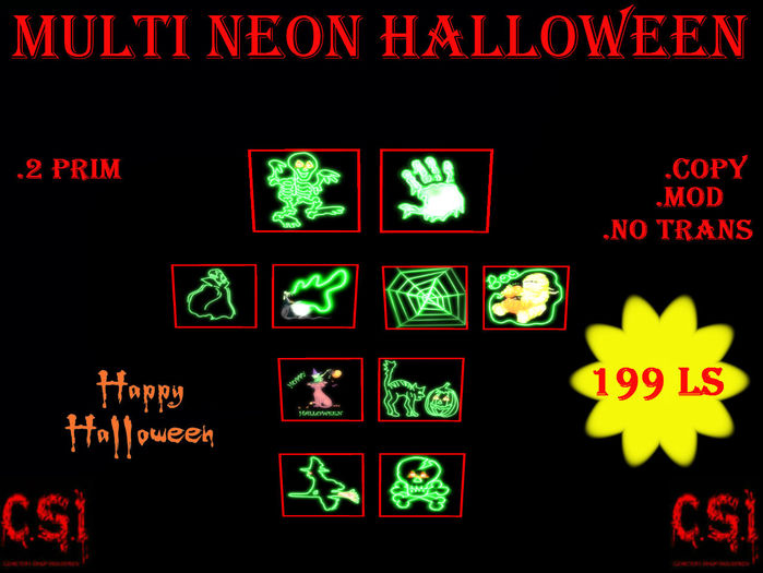 Multi Neon Halloween (box)