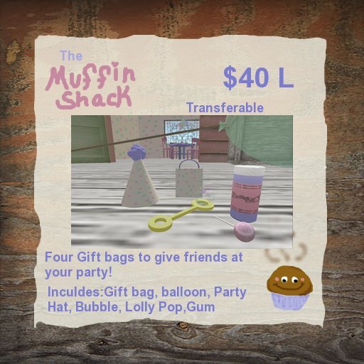 ~*The Muffin Shack*~ Gift Bag Set {Pastel} {Boxed}