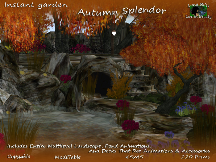 Instant Garden Autumn Splendor - Interactive Gardens With Pond