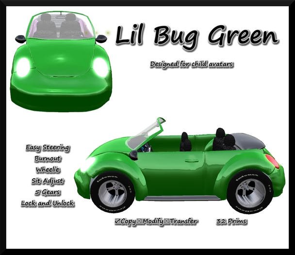 Lil Bug Green - For Child Avatars
